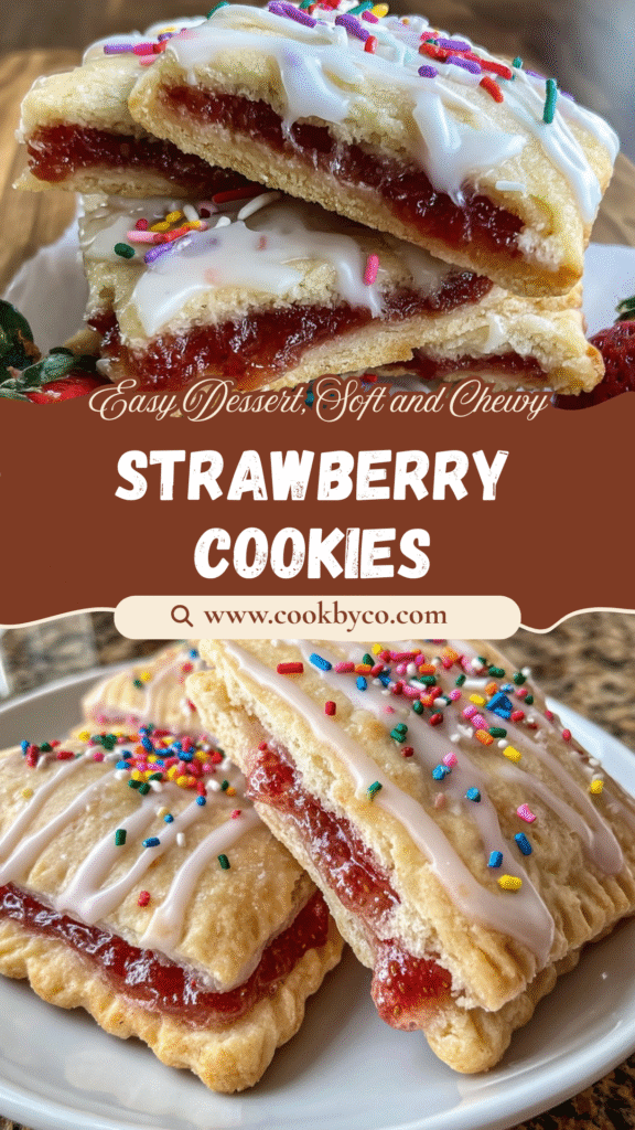 Strawberry Pop Tart Sugar Cookies