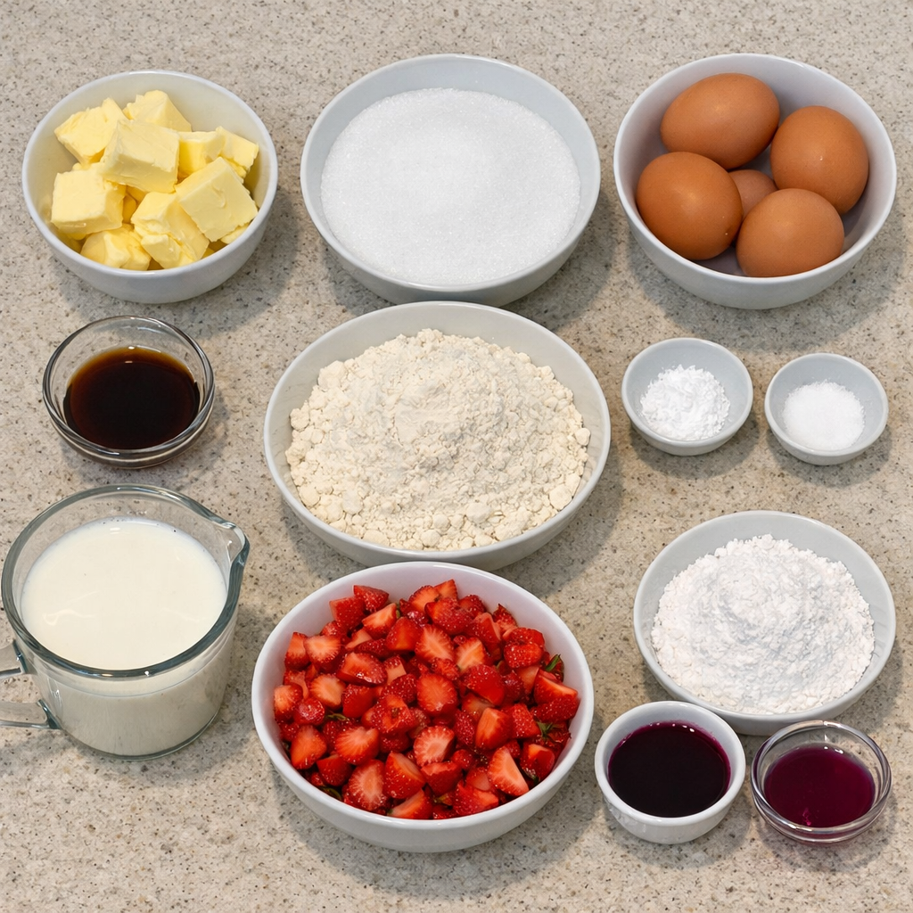 Strawberry Pound Cake