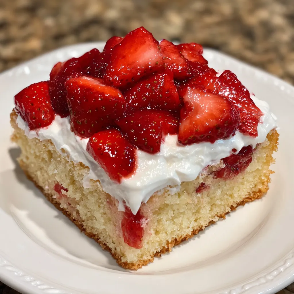 Strawberry shortcake sheet cake