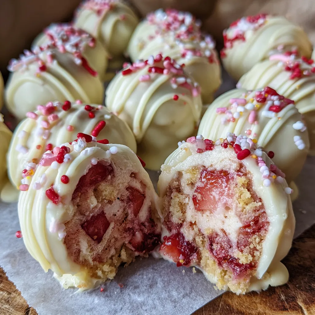 Strawberry Shortcake Truffles