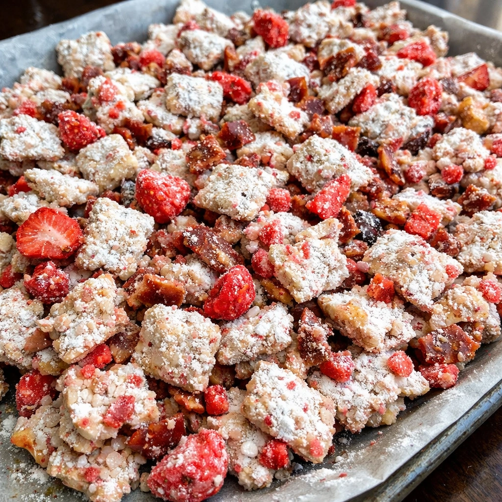Sweet Strawberry Shortcake Puppy Chow