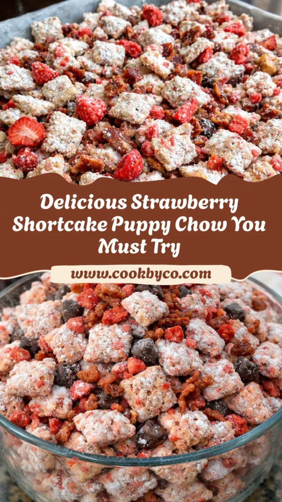 Sweet Strawberry Shortcake Puppy Chow