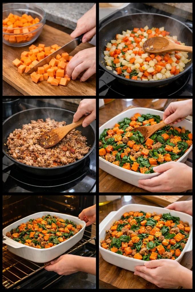 Turkey Bacon Sweet Potato Bake