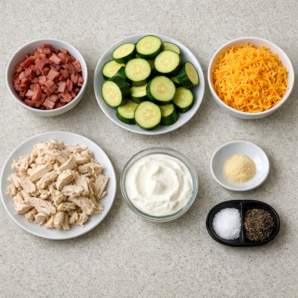 Turkey Bacon Zucchini Bake