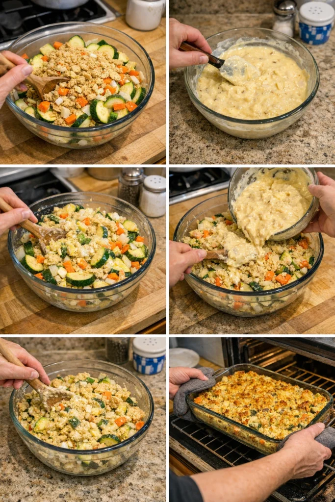 Zucchini Rice Stuffing Casserole