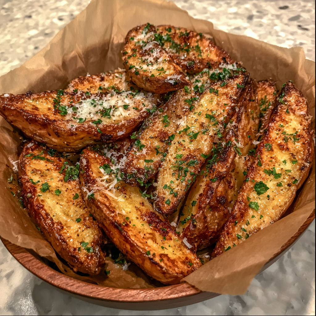Baked Garlic Parmesan Potato Wedges