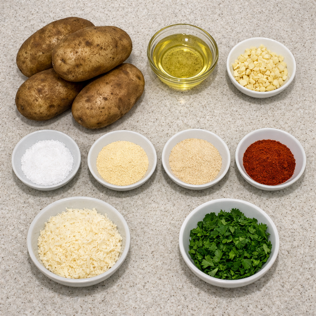 Baked Garlic Parmesan Potato Wedges