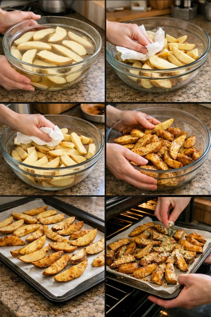 Baked Garlic Parmesan Potato Wedges
