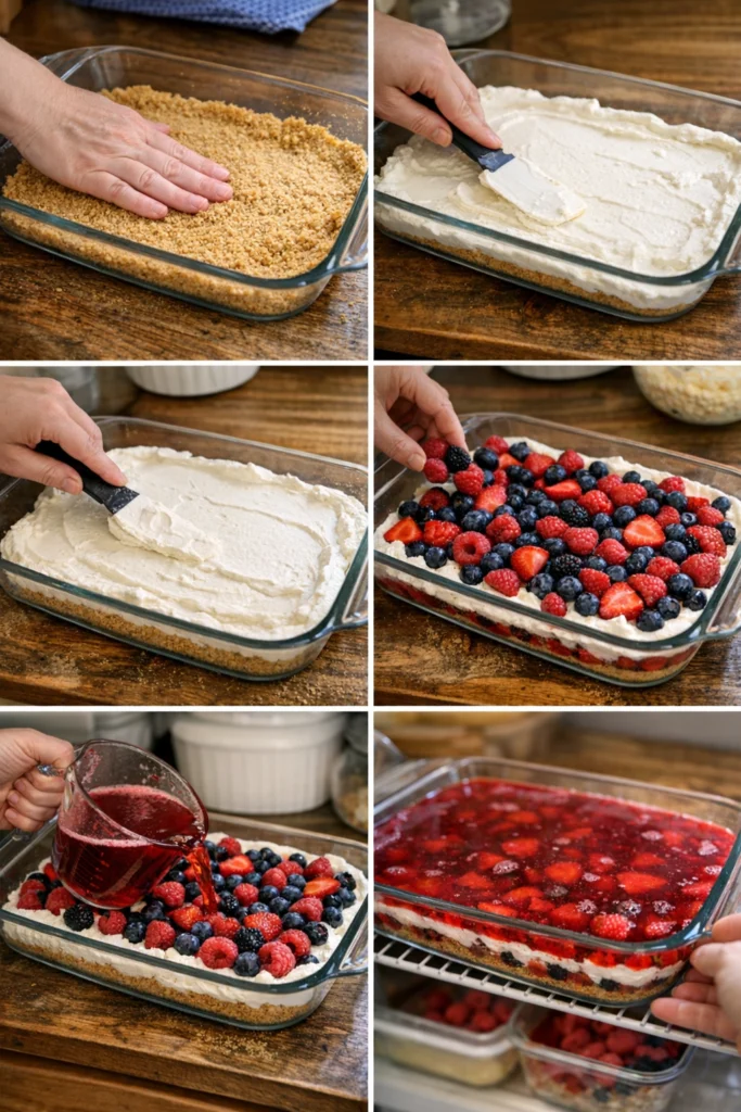 Berry Jello Lasagna