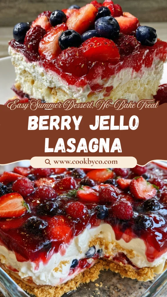 Berry Jello Lasagna