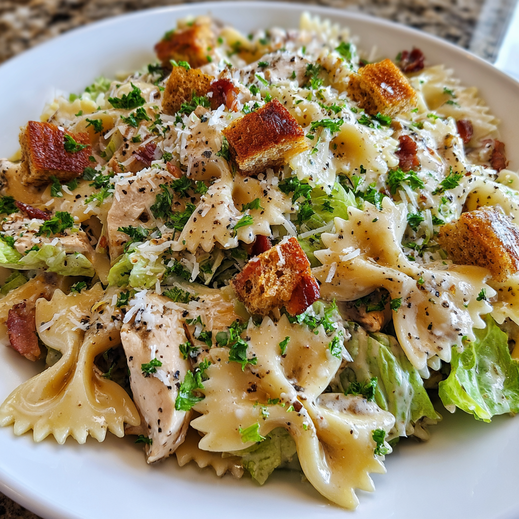 Bowtie Chicken Caesar Salad
