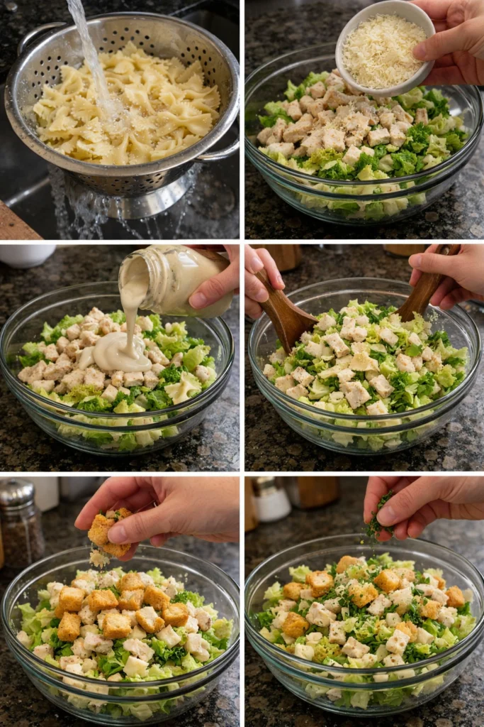 Bowtie Chicken Caesar Salad