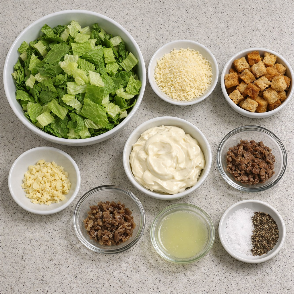 Caesar Salad with Homemade Dressing