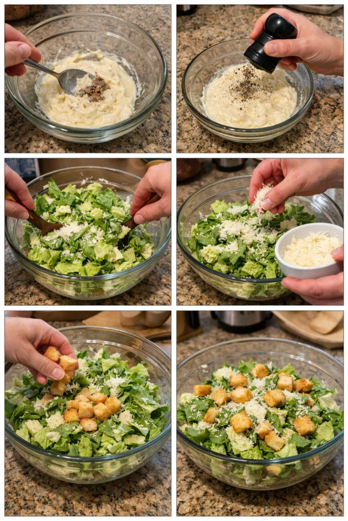 Caesar Salad with Homemade Dressing