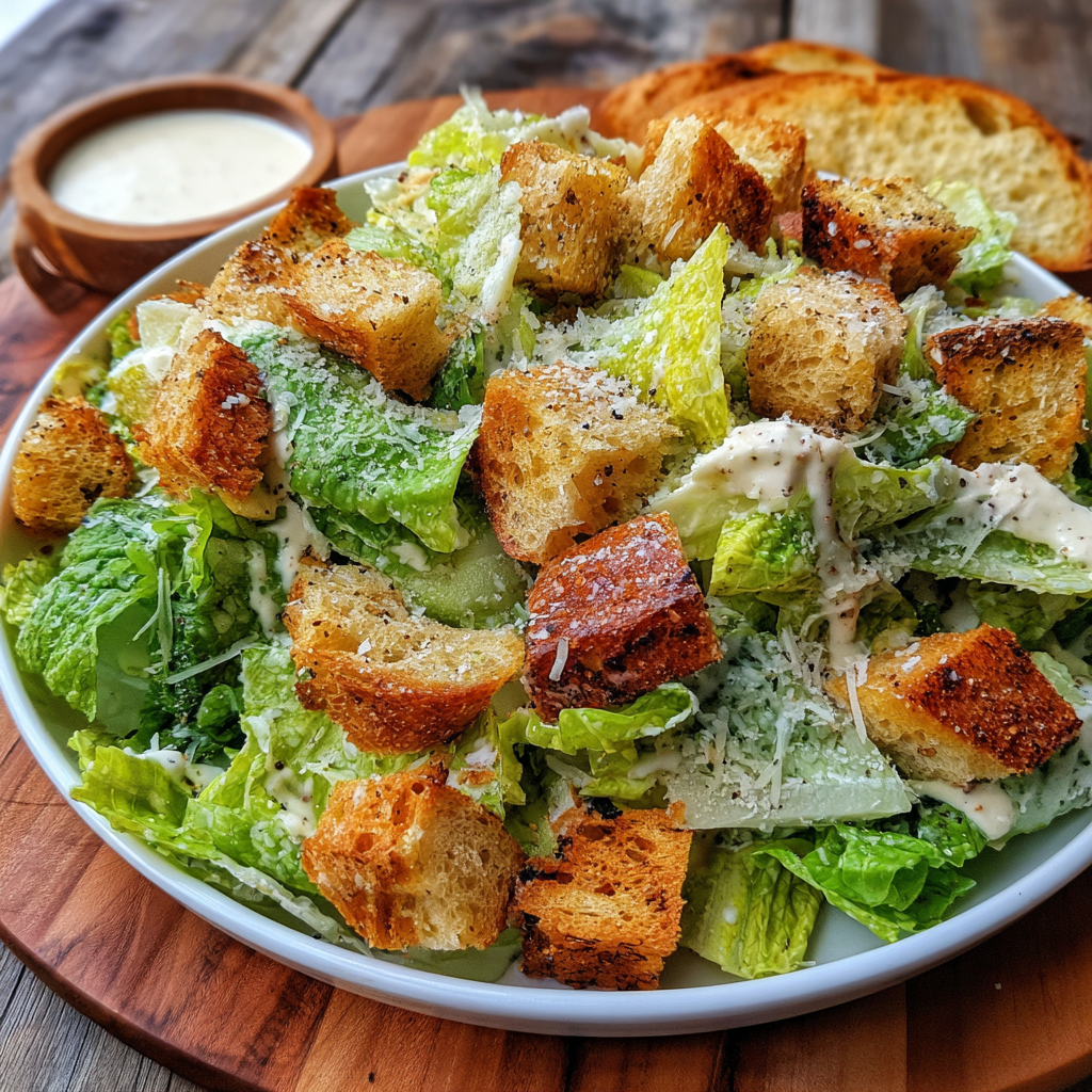 Caesar Salad with Sourdough Croutons