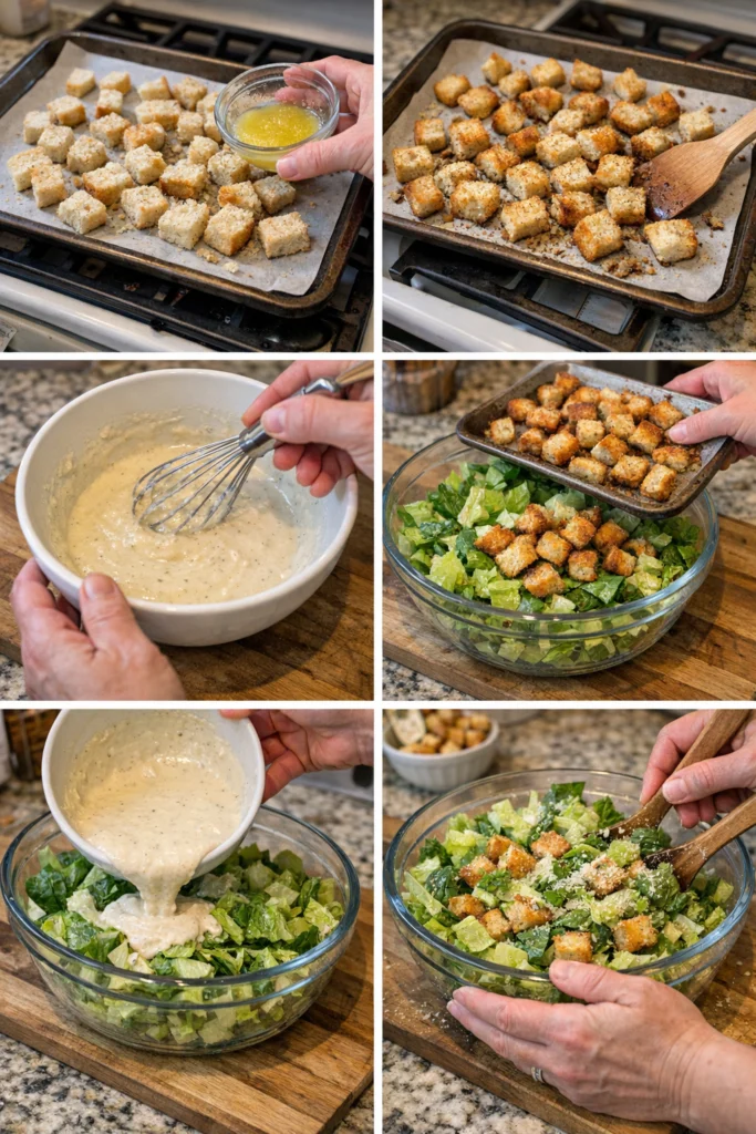 Caesar Salad with Sourdough Croutons