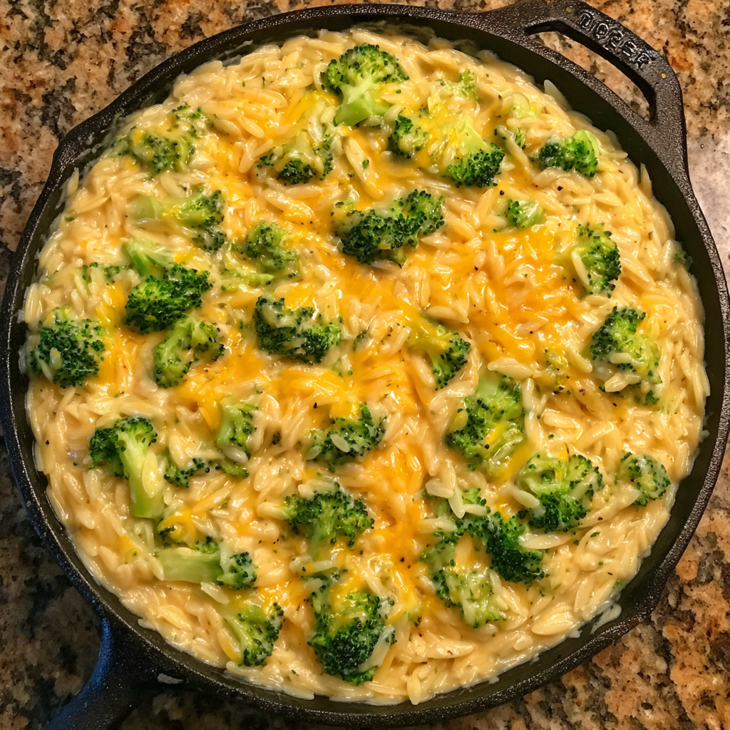 Cheesy Broccoli Orzo