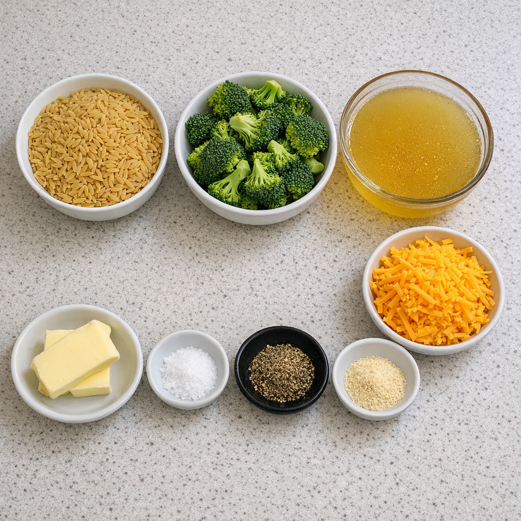 Cheesy Broccoli Orzo