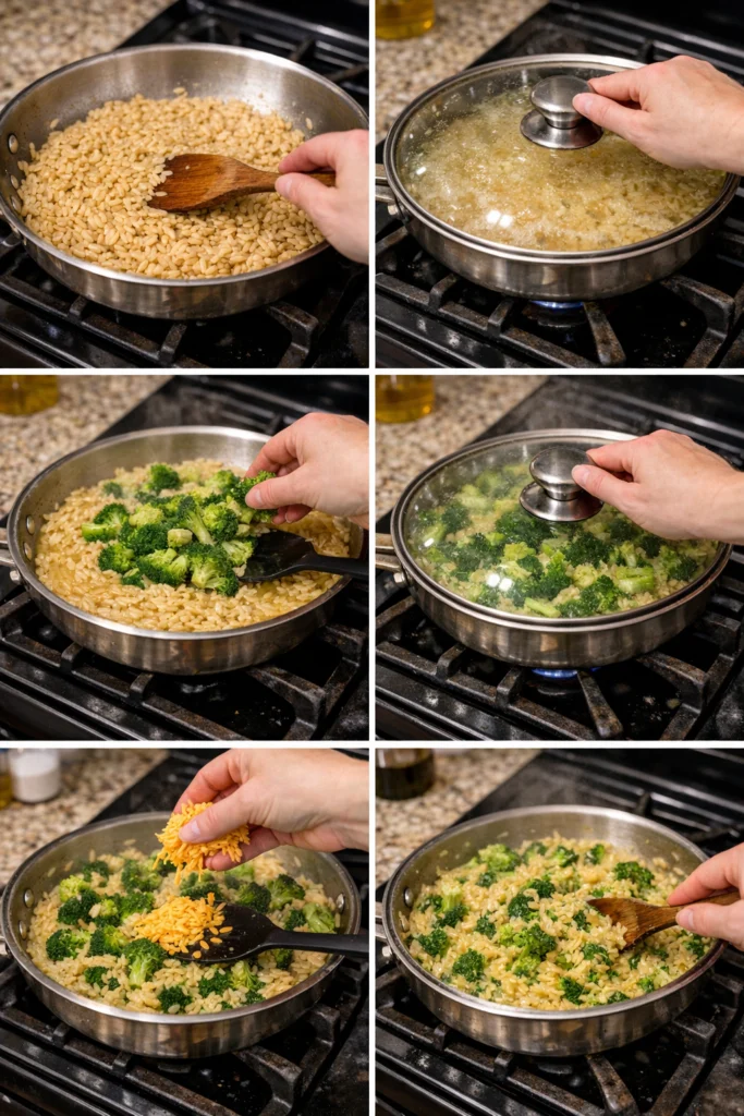 Cheesy Broccoli Orzo