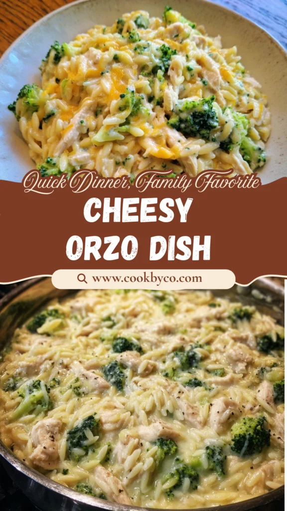 Cheesy Chicken Broccoli Orzo