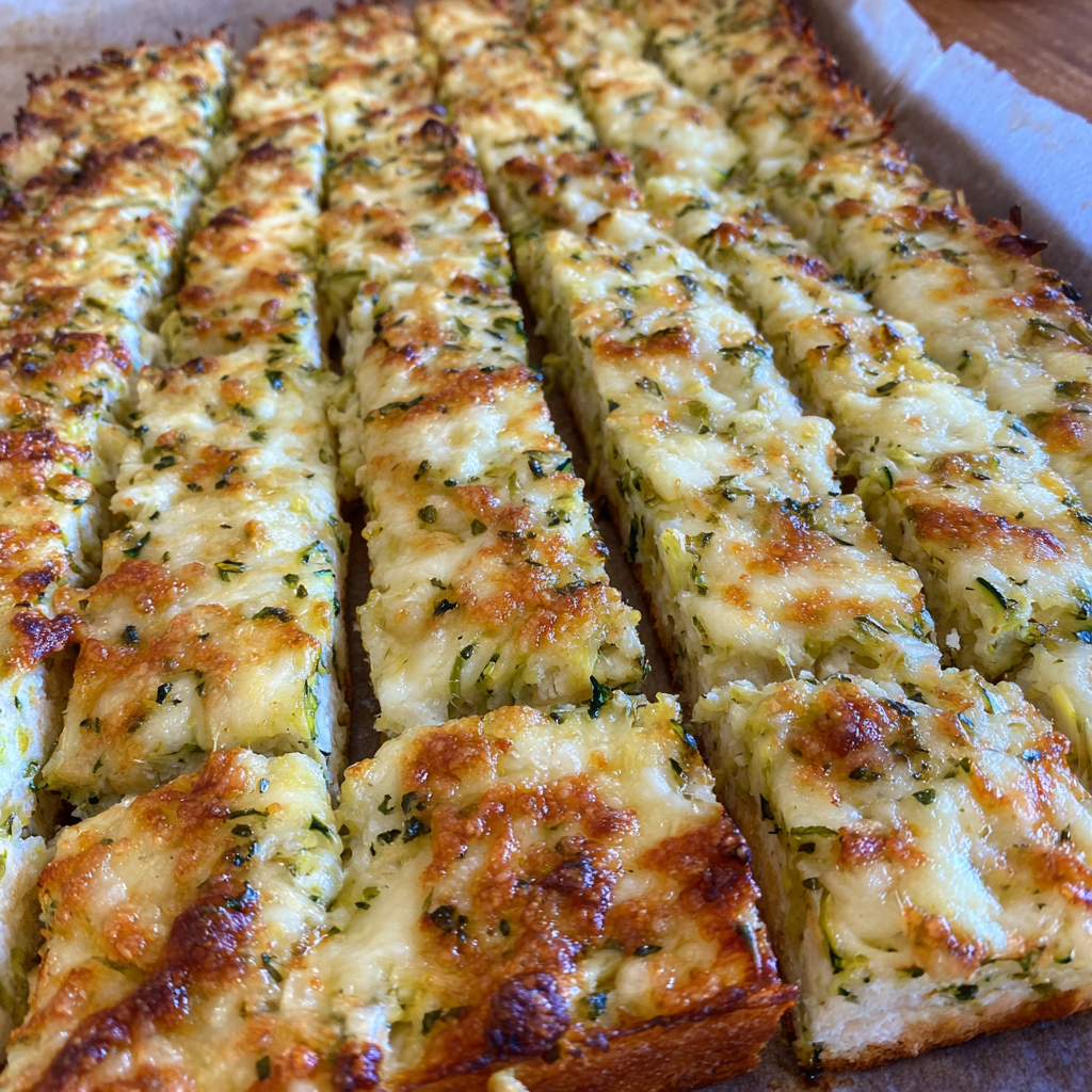 Cheesy Zucchini Breadsticks