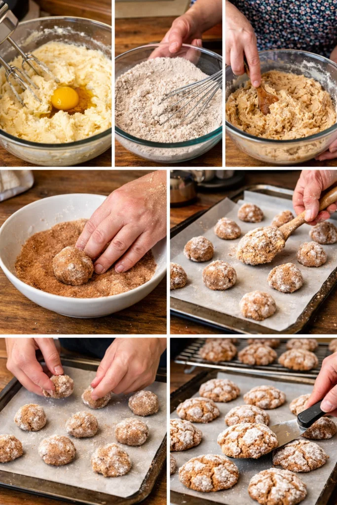Chewy Churro Crinkle Cookies
