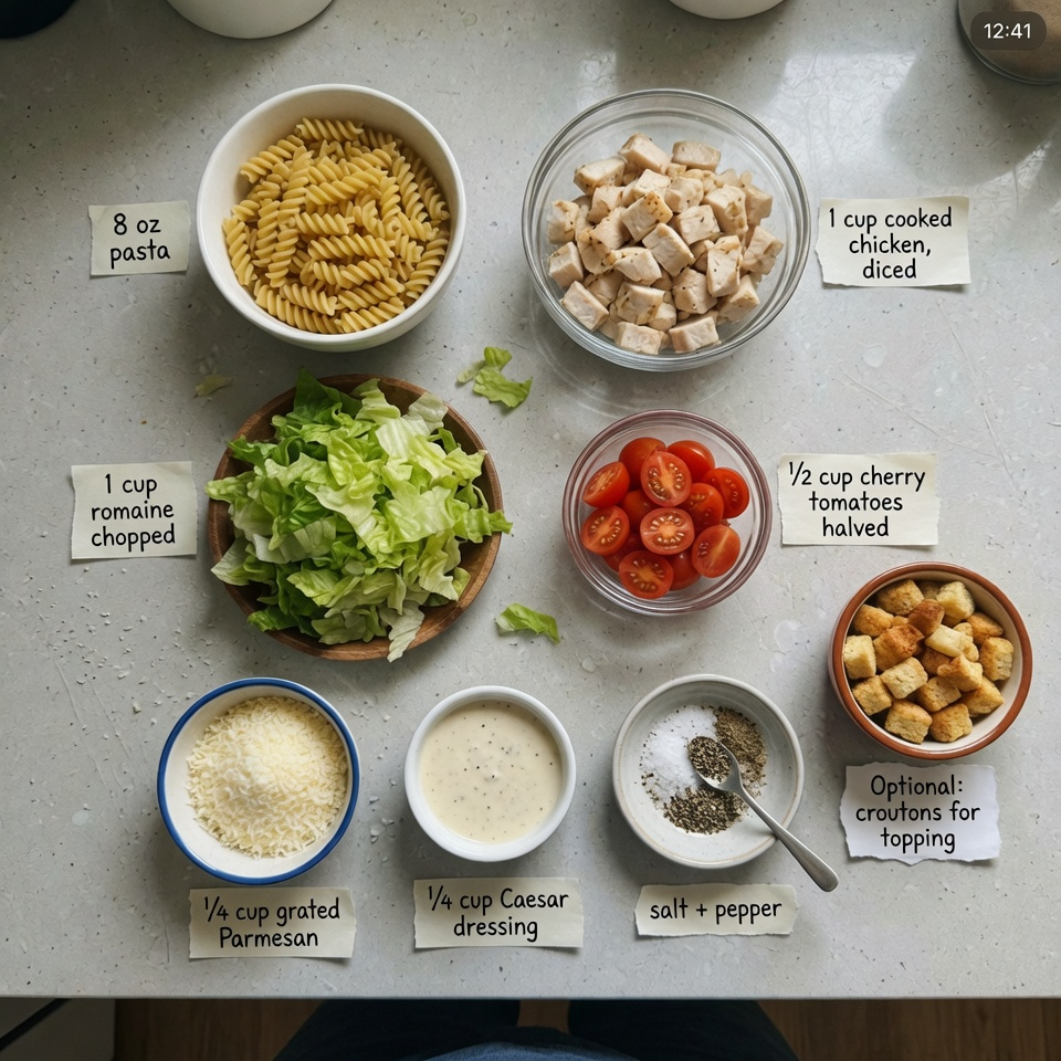 Chicken Caesar Pasta Salad