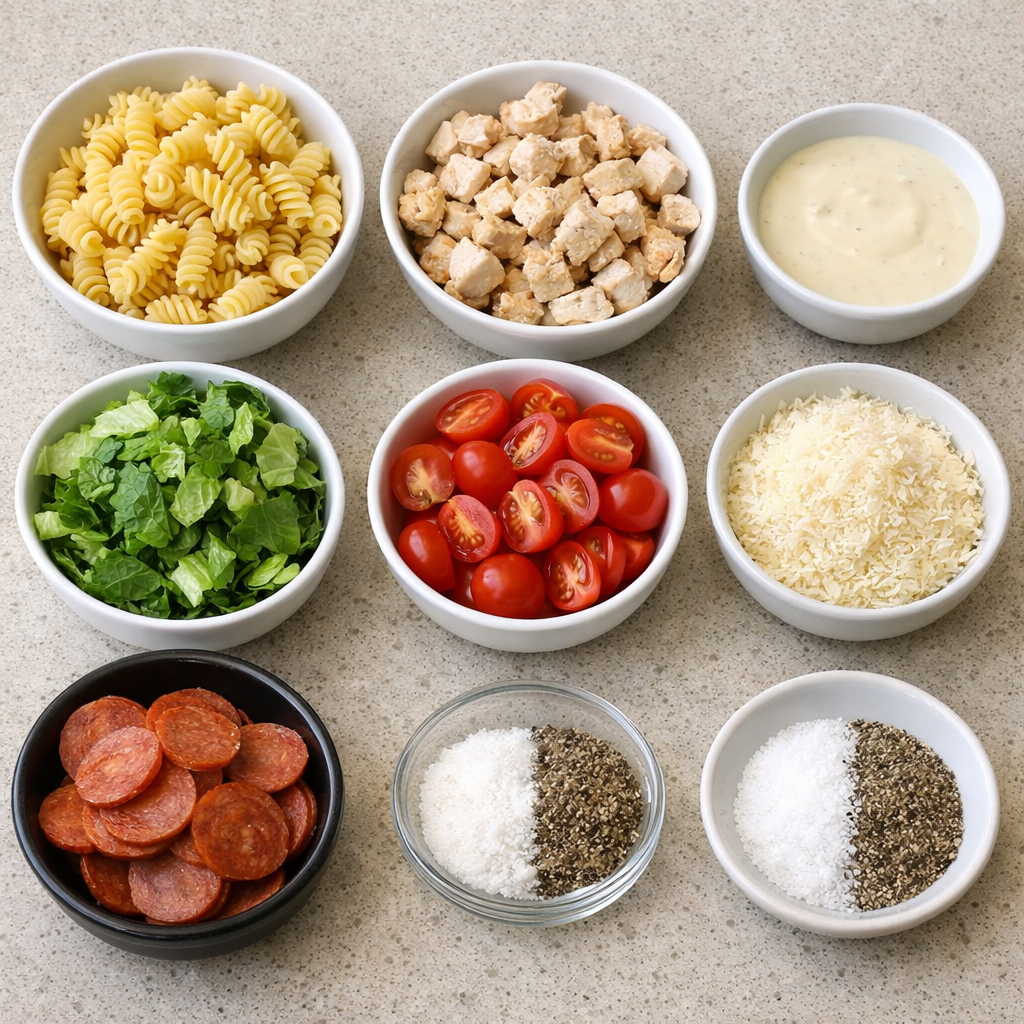 Chicken Caesar Pasta Salad