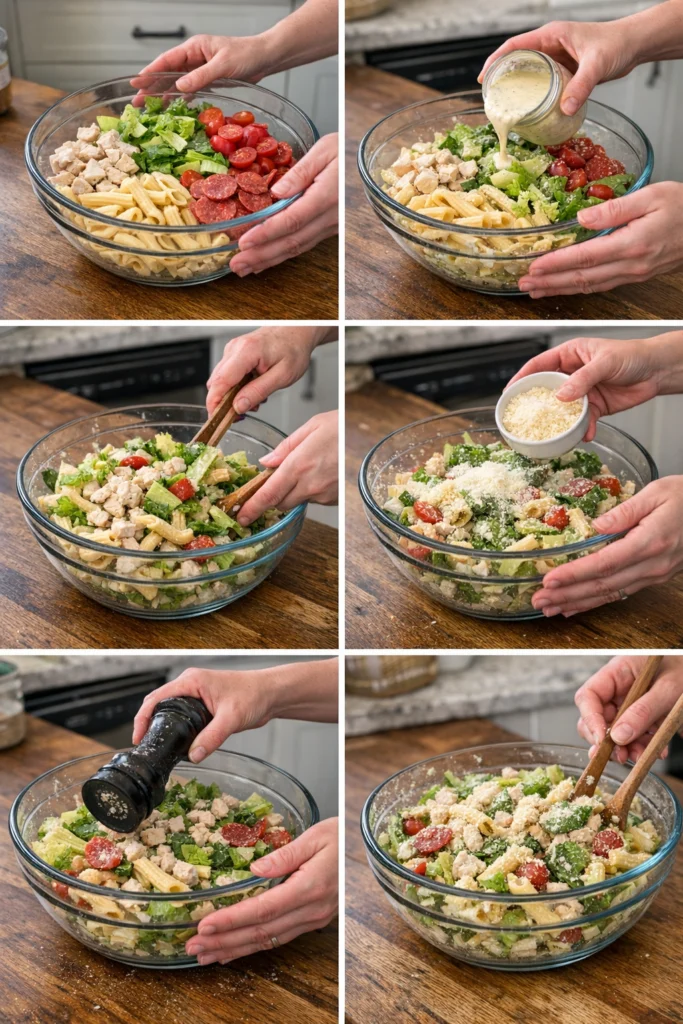 Chicken Caesar Pasta Salad