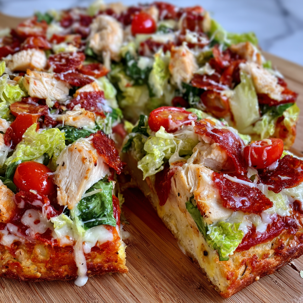 Chicken Caesar Salad Pizza