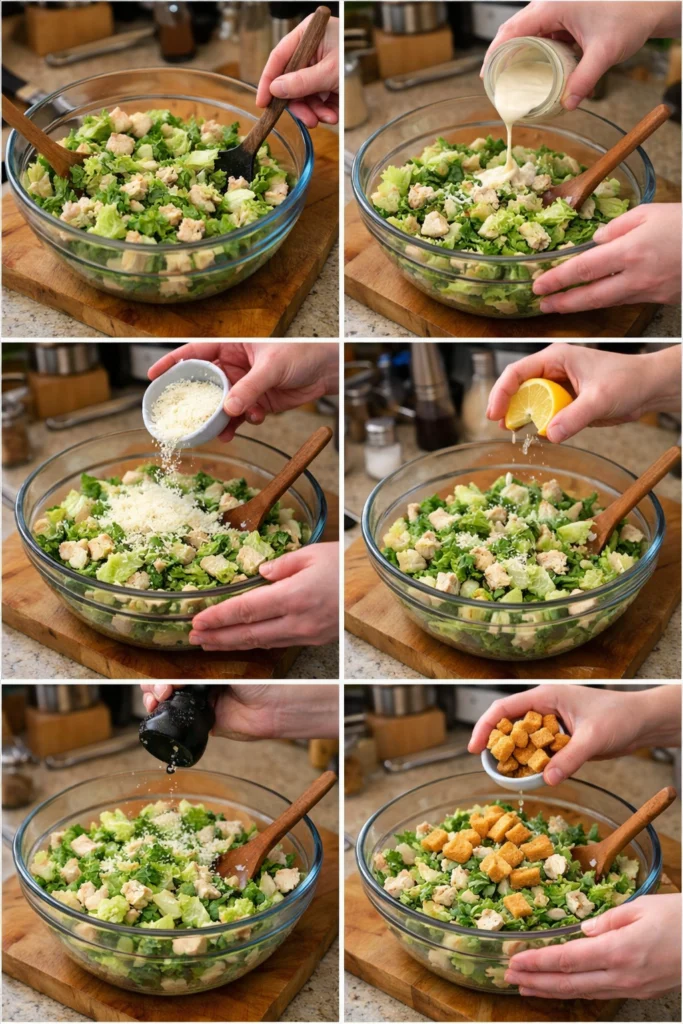 Chicken Caesar Salad with Croutons