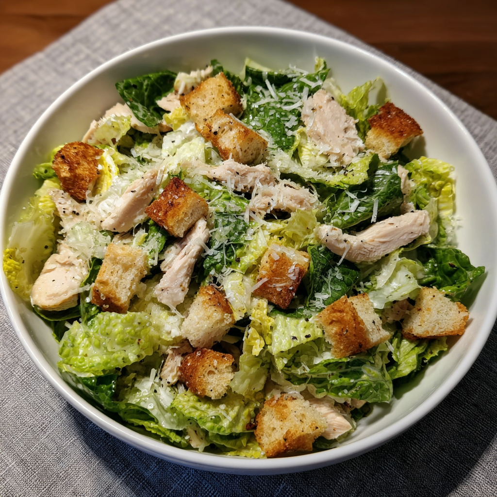 Chicken Caesar Salad with Croutons