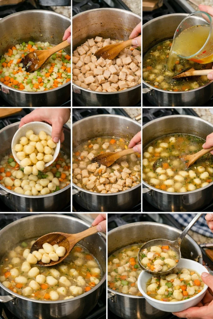 Chicken and Dumplings with Gnocchi