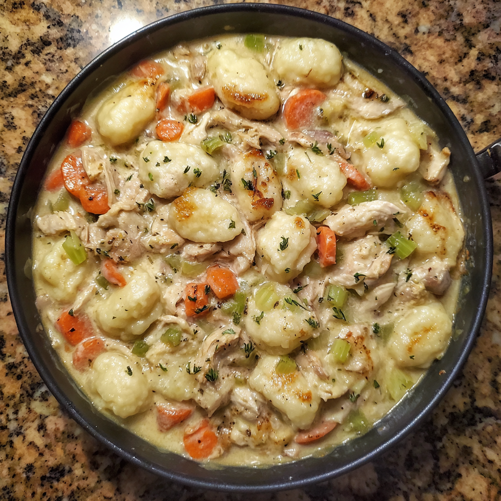 Chicken and Dumplings with Gnocchi