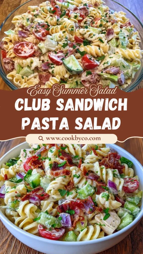 Club Sandwich Pasta Salad Bowl