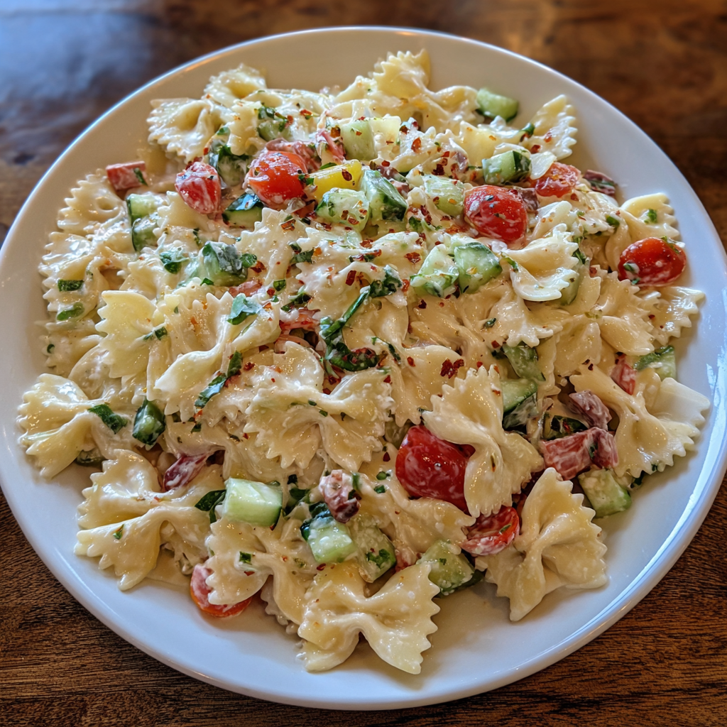 Creamy Bow Tie Pasta Salad