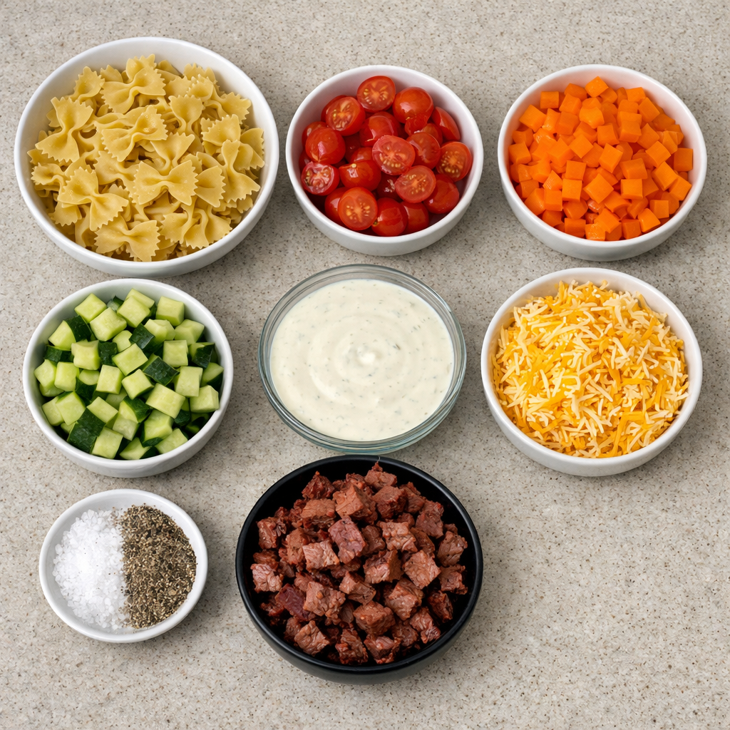 Creamy Bow Tie Pasta Salad