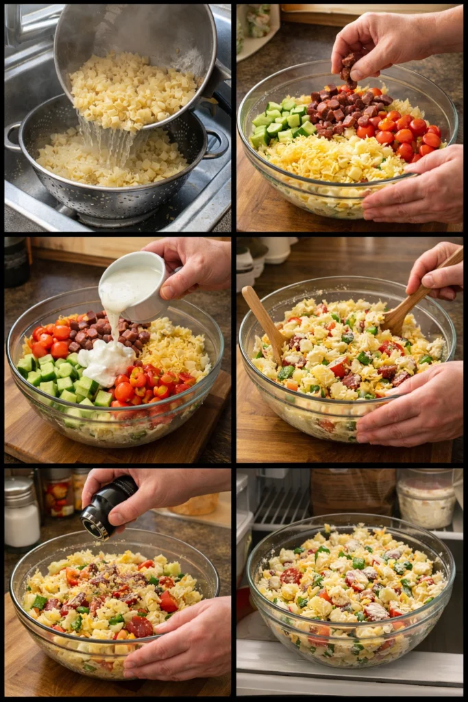 Creamy Bow Tie Pasta Salad