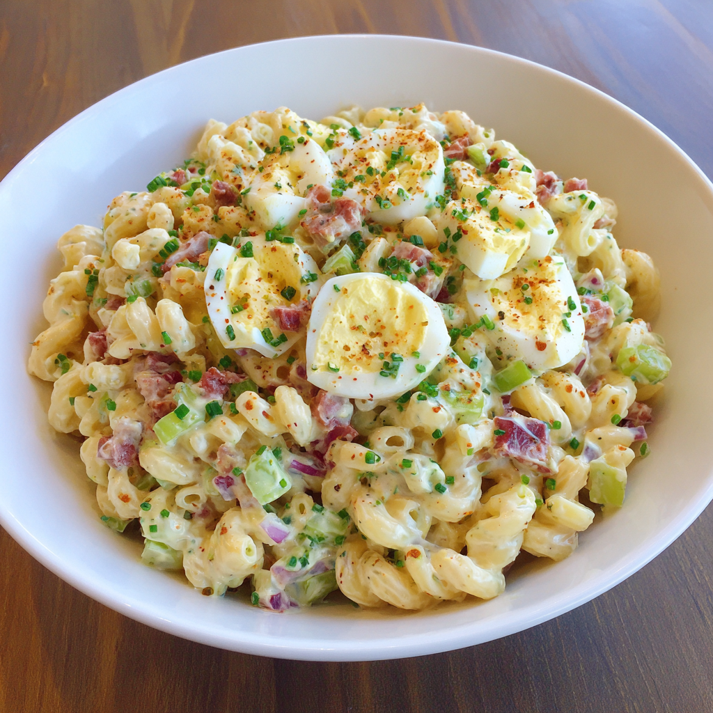 Creamy Deviled Egg Pasta Salad