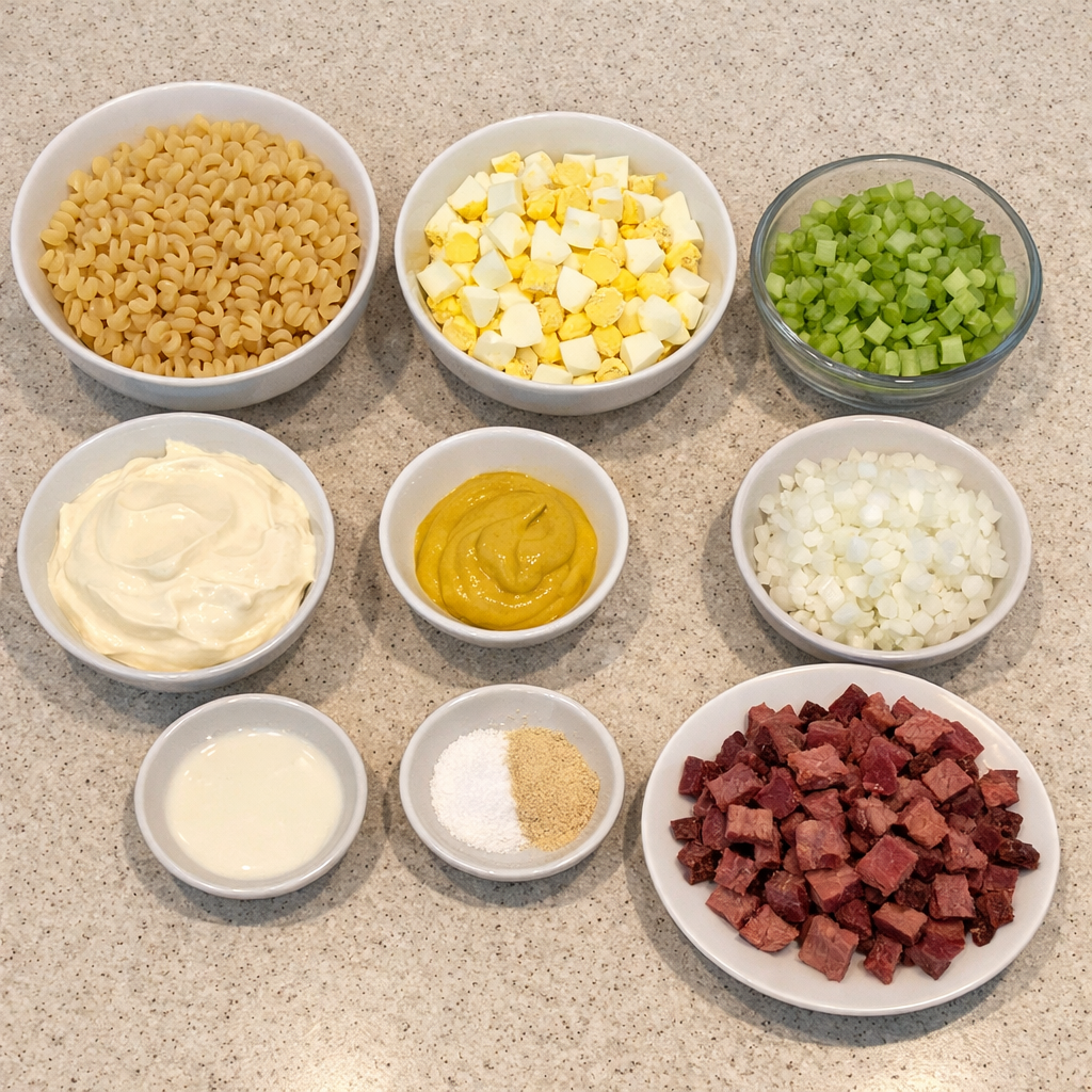 Creamy Deviled Egg Pasta Salad