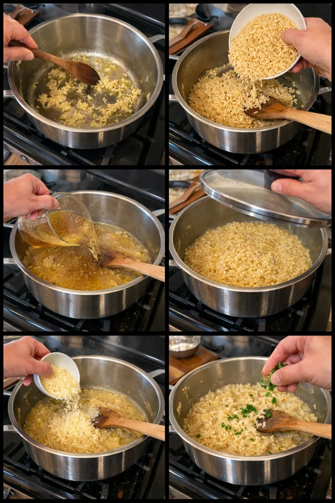 Creamy Garlic Parmesan Orzo