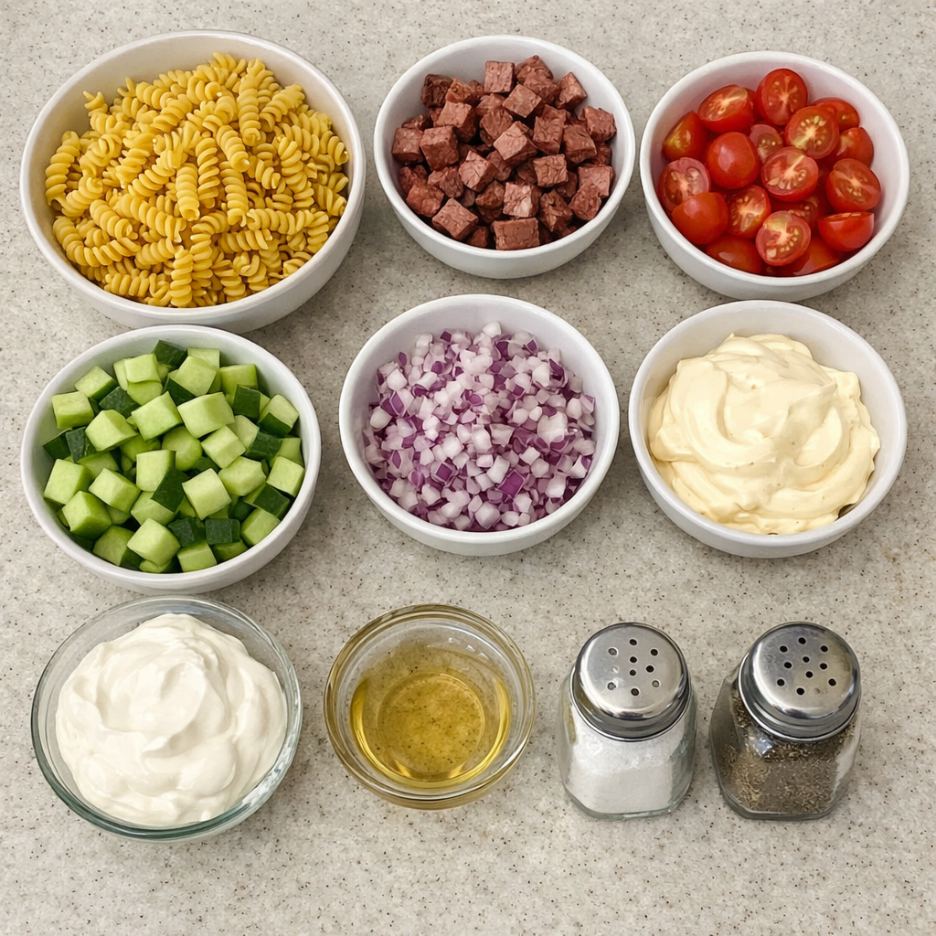 Creamy Pasta Salad with Smoked Beef