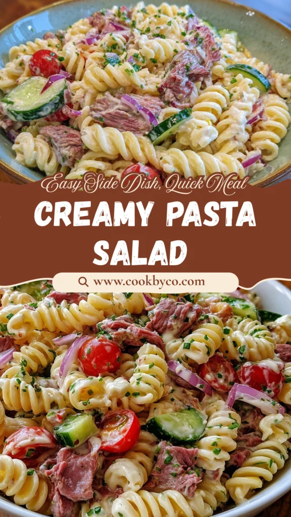 Creamy Pasta Salad with Smoked Beef