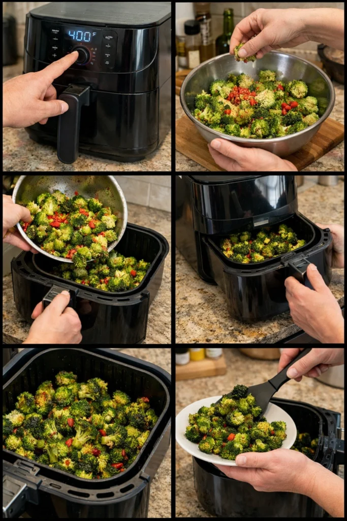 Crispy Air Fryer Frozen Broccoli