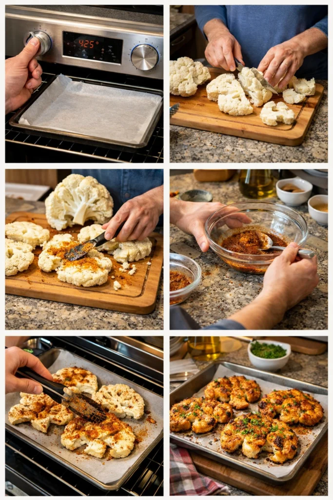 Crispy Baked Cauliflower Steaks