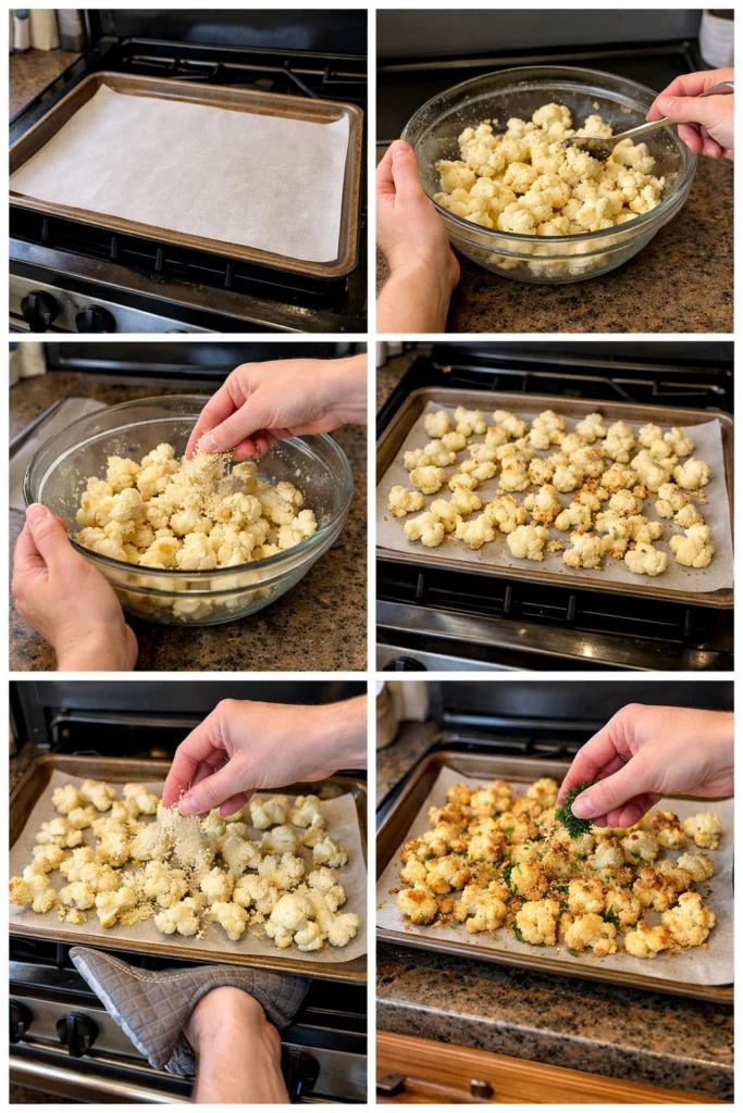 Crispy Parmesan Roasted Cauliflower