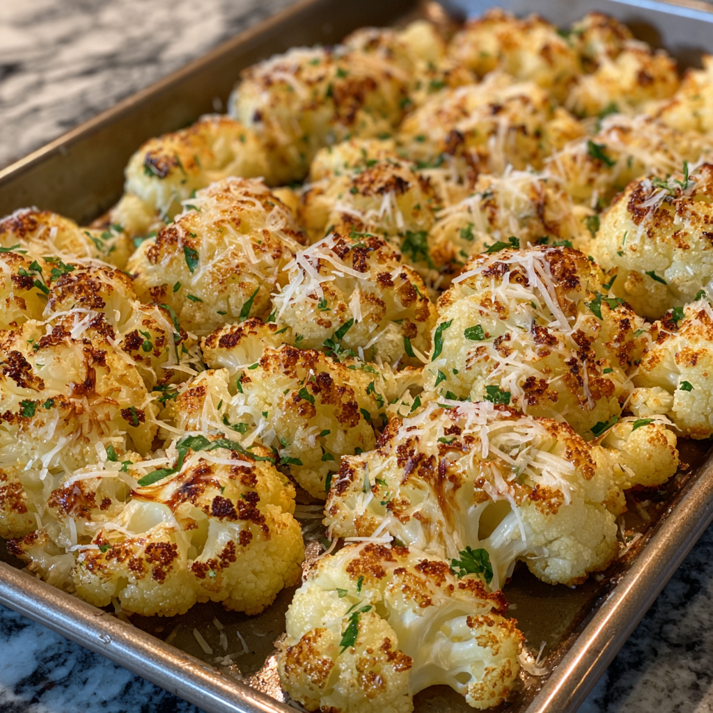 Crispy Parmesan Roasted Cauliflower