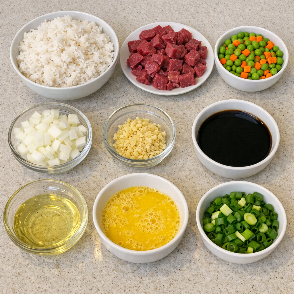 Crockpot Beef Fried Rice