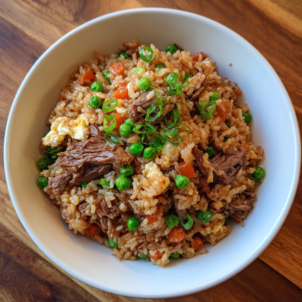 Crockpot Beef Fried Rice
