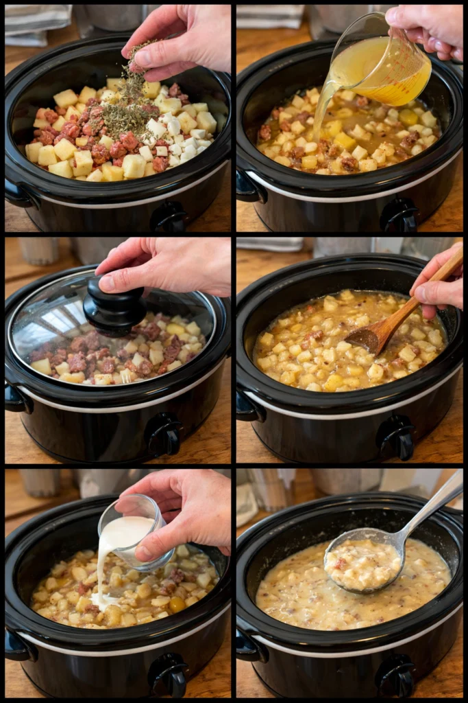 Crockpot Potato Soup with Smoked Beef